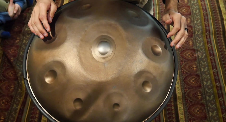 Early Tacta Handpan Prototype: Before and After Damage